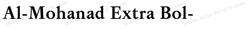 Al-Mohanad Extra Bol字体转换